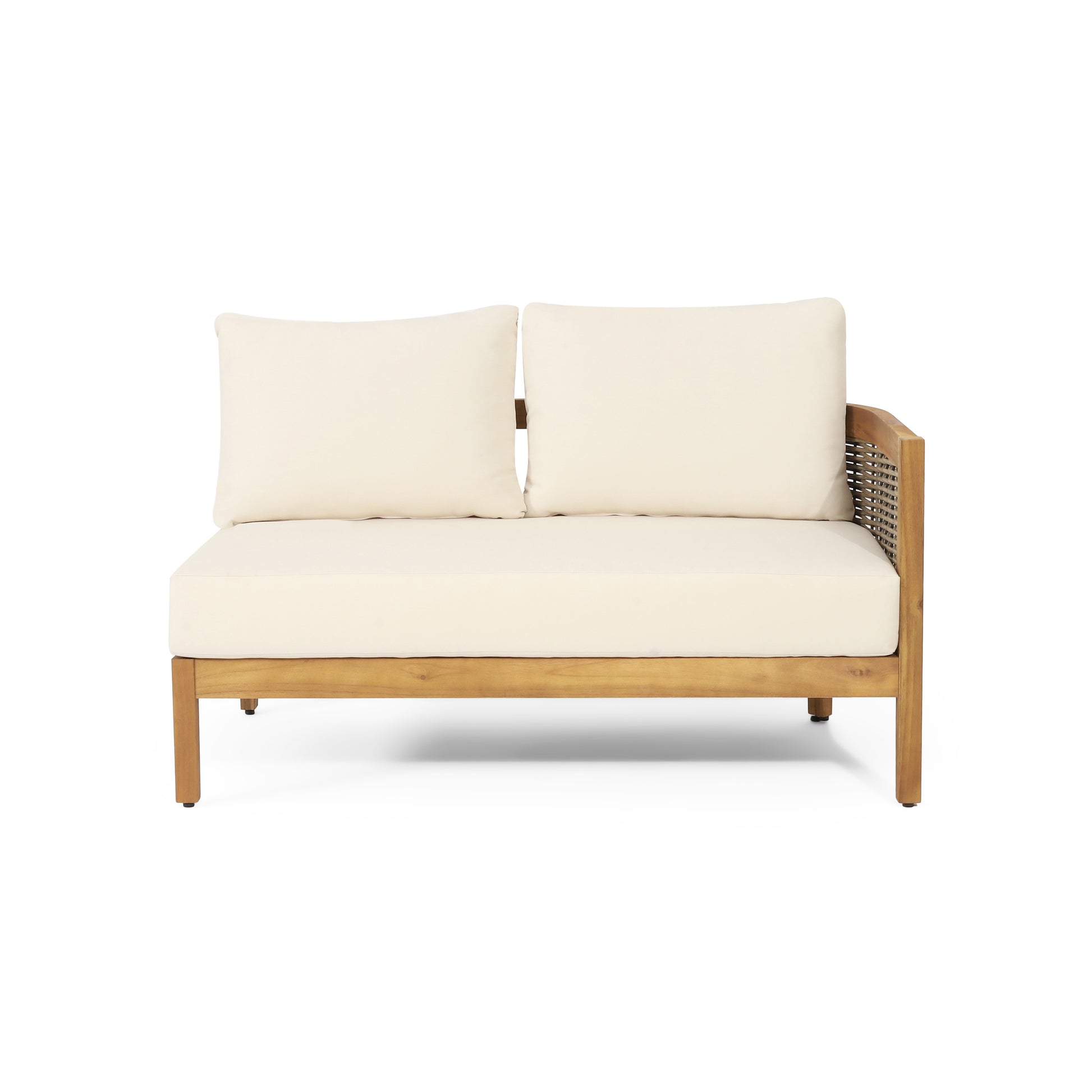 6-Piece Acacia Wood Sectional Sofa Set Outdoor
