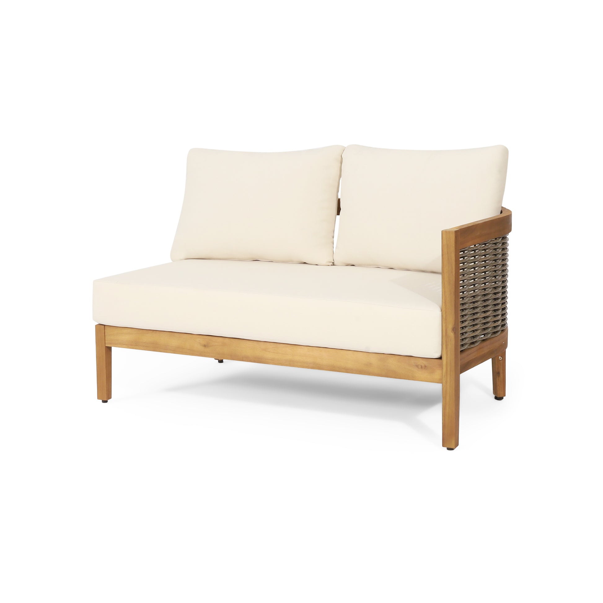 6-Piece Acacia Wood Sectional Sofa Set Outdoor