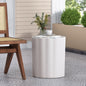 Outdoor LightWeight Concrete Side Table,Antique White End Talbe