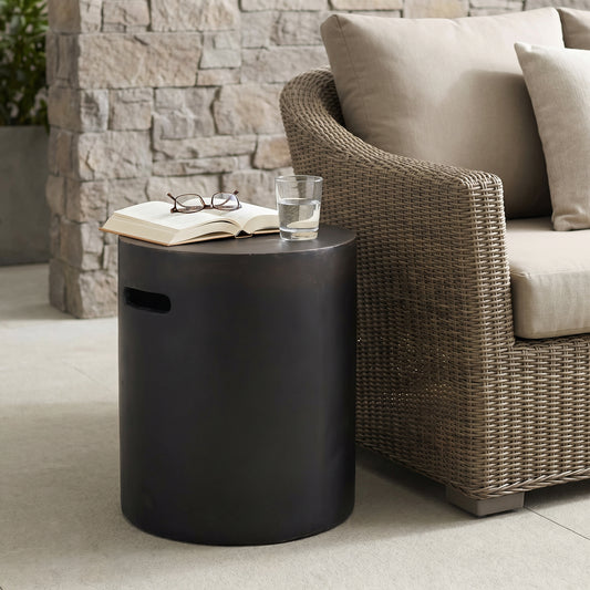 Outdoor LightWeight Concrete Side Table,Copper