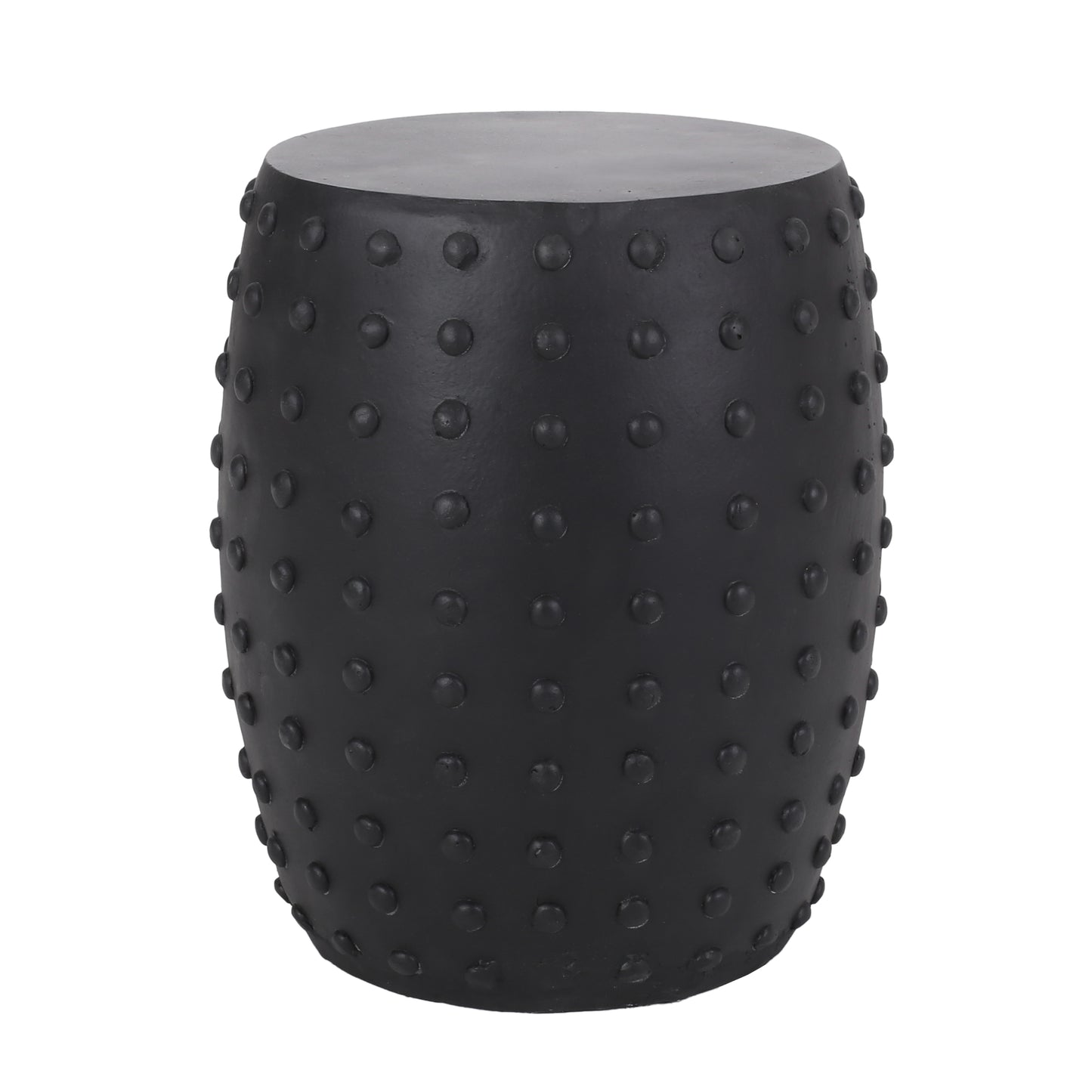 Matte Black Magnesium Oxide Outdoor Side Table for Garden