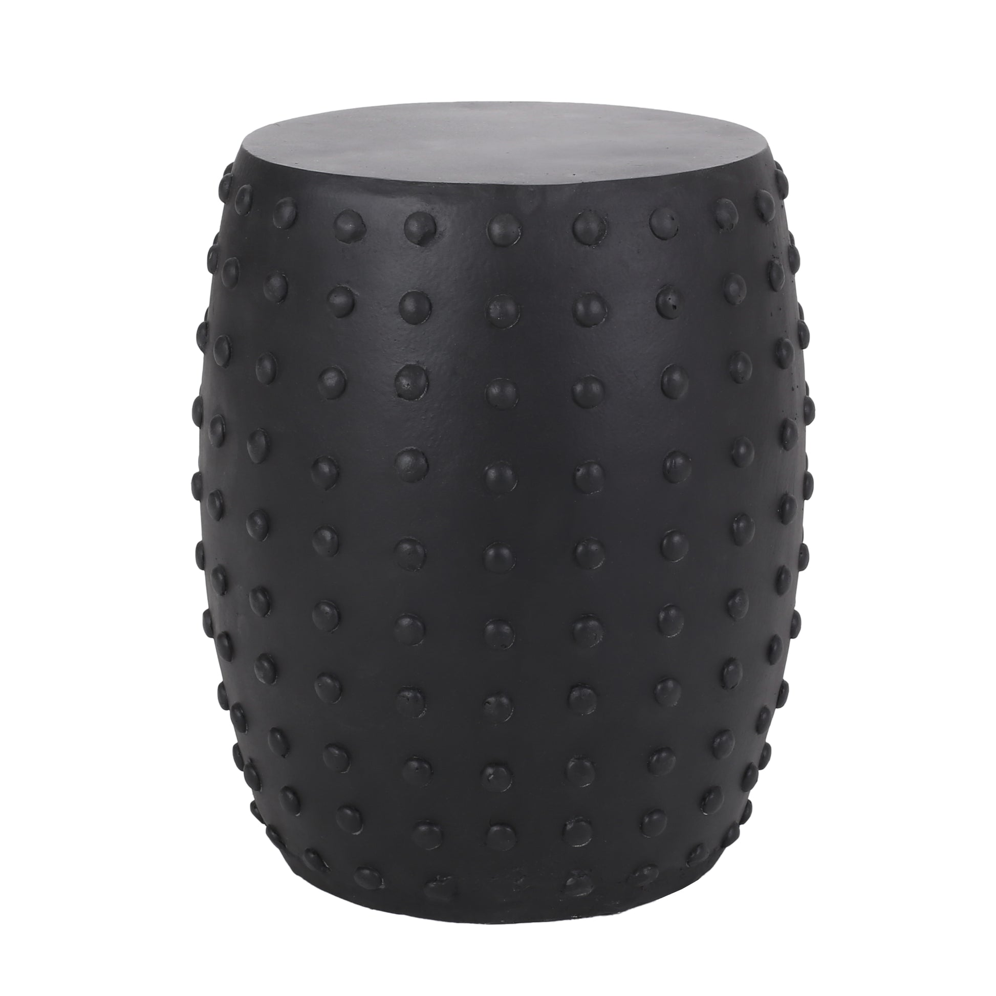 Matte Black Magnesium Oxide Outdoor Side Table for Garden