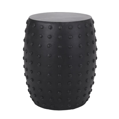 Matte Black Magnesium Oxide Outdoor Side Table for Garden
