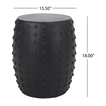 Matte Black Magnesium Oxide Outdoor Side Table for Garden