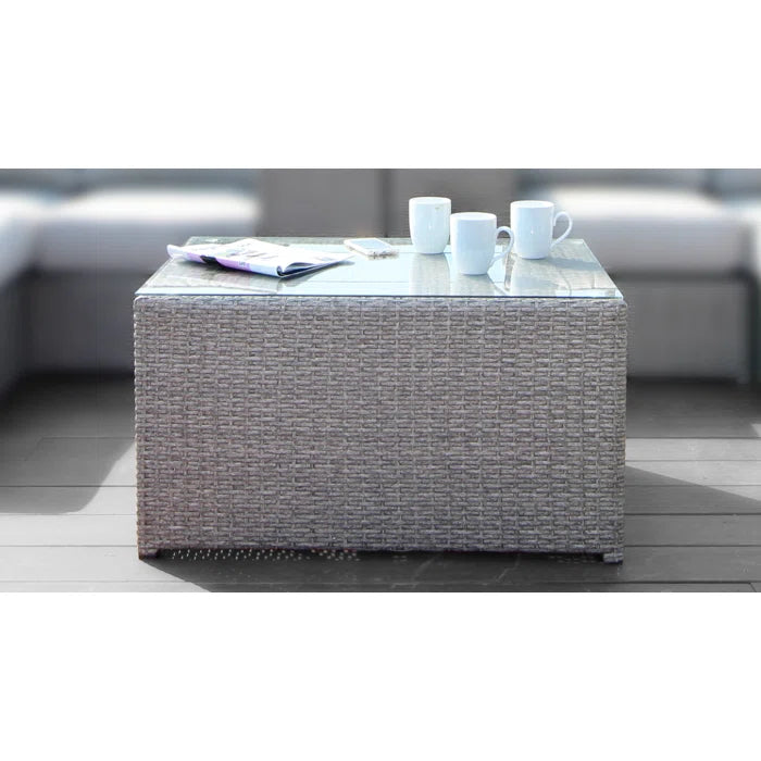 Modern Wicker Coffee Table for Garden Outdoor Living