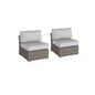 Rattan Wicker Fully Assembled 2 - Person Seating Group with Cushions