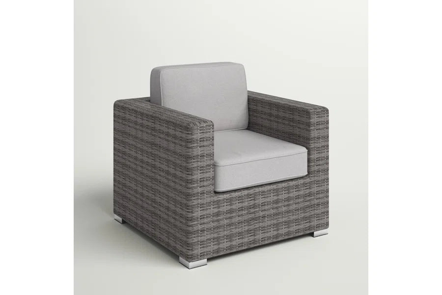 Minnesota Wicker Club Chair - Grey