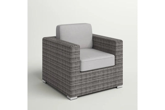 Minnesota Wicker Club Chair - Grey
