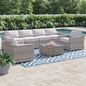 Fully Assembled 6-Person All-Weather Wicker Sectional Seating Group with Cushions