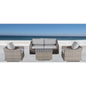Stylish Fully Assembled 4-Person Wicker Sofa Seating Group with Plush Cushions – Perfect for Outdoor Gatherings