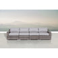 Fully Assembled 4-Piece Rattan Sectional Seating Set with Cushions