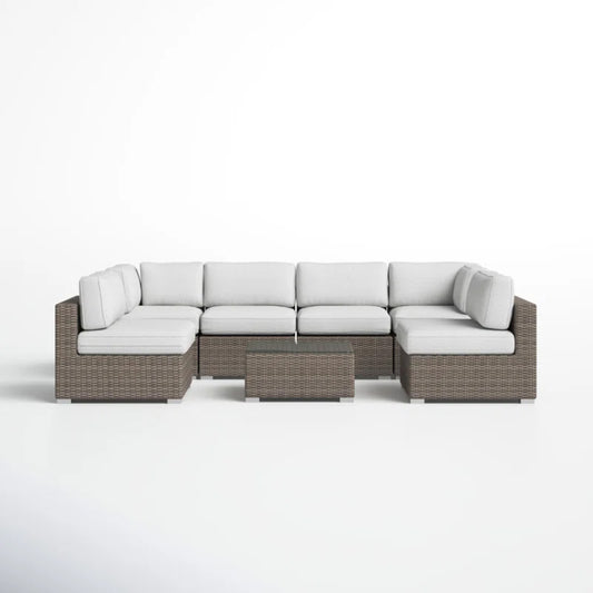 LSI 6-Person All-Weather Wicker Patio Set with premium Cushions – No Assembly Needed