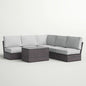 4-Person Outdoor Seating Group with Cushions – Fully Assembled, No Assembly Required