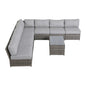Fully Assembled 6-Person Wicker Patio Seating Group with Cushions