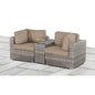79'' Wide Outdoor Loveseat with HDPE Wicker Frame