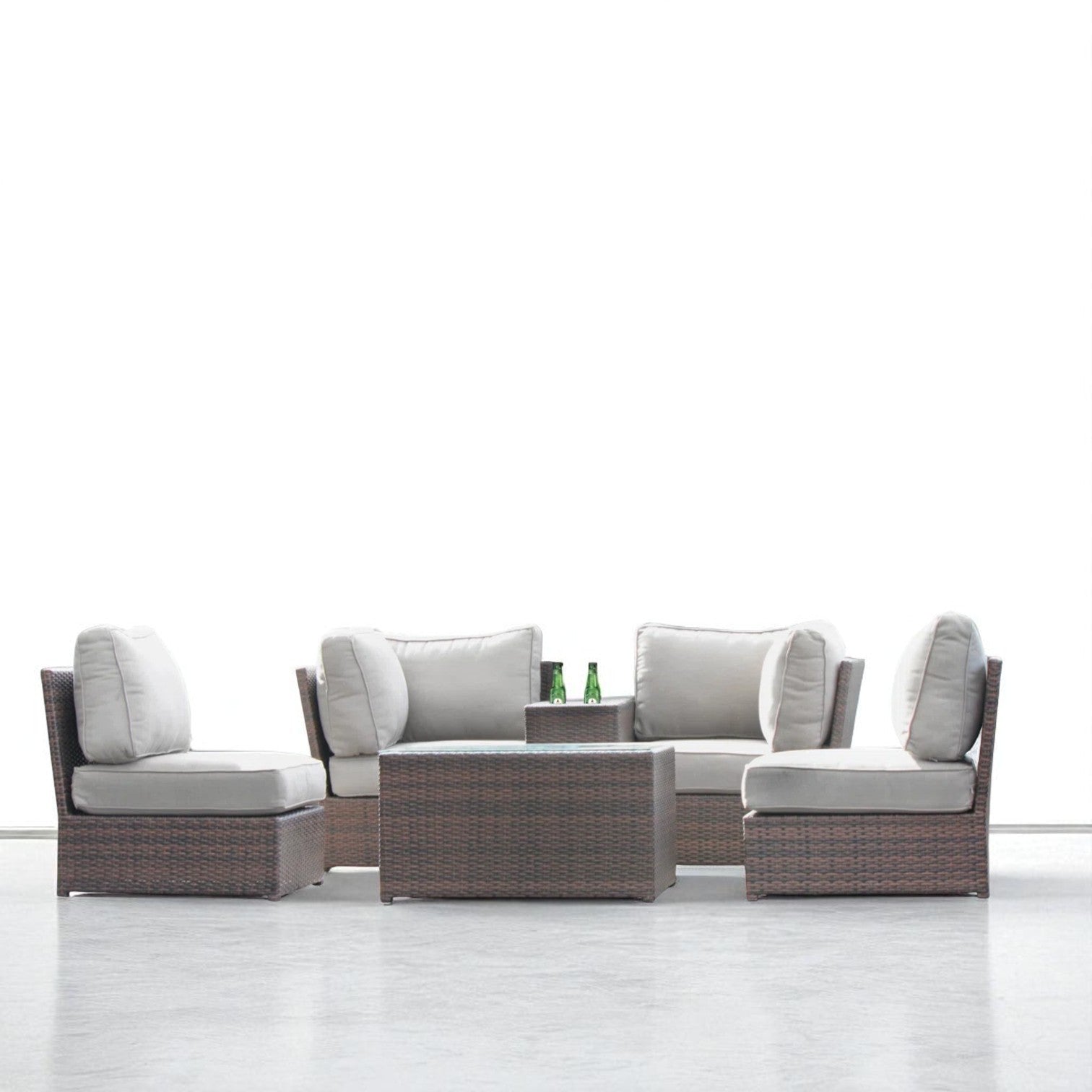 Fully Assembled 4-Person Outdoor Seating Set with Cushions