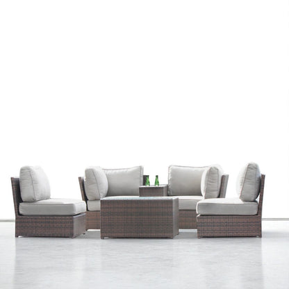 Fully Assembled 4-Person Outdoor Seating Set with Cushions