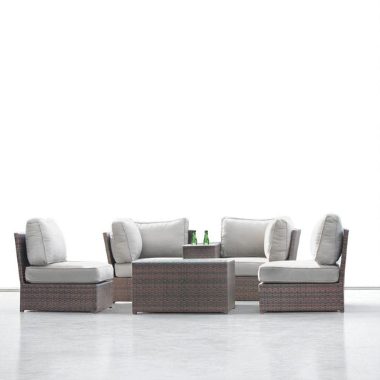 Fully Assembled 4-Person Outdoor Seating Set with Cushions