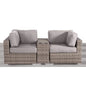 Fully Assembled 2-Person Rattan Wicker Outdoor Seating Group with  Cushions