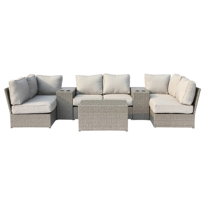 Outdoor Wicker Seating Group for 4 – Pre-Assembled with Cushions