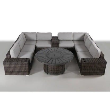 6-Person Wicker Patio Seating Group with Cushions – No Assembly Required