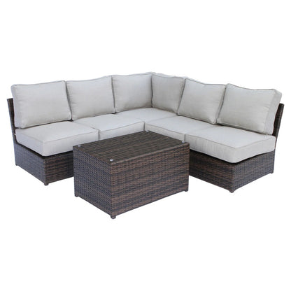 Fully Assembled Wicker 4-Person Outdoor Seating Group with Cushions