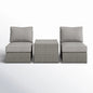 Fully Assembled 2-Piece Wicker Outdoor Seating Set with Cushions