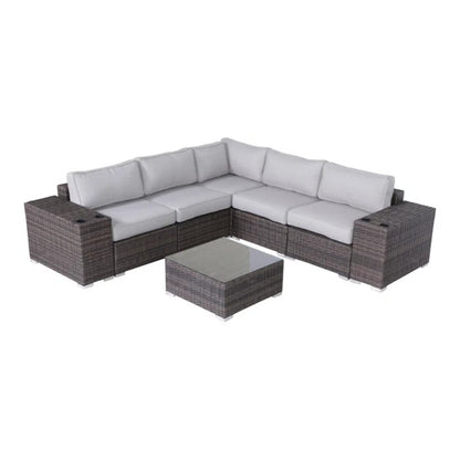 4-Piece Pre-Assembled Wicker Patio Furniture Set with Cushions