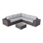 4-Piece Pre-Assembled Wicker Patio Furniture Set with Cushions