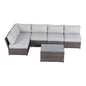 4-Person Outdoor Wicker Seating Set with Cushions – Fully Assembled