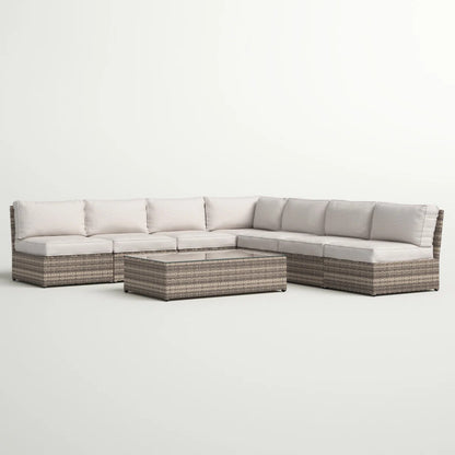 Fully Assembled 6-Piece Wicker Patio Seating Group with Cushions