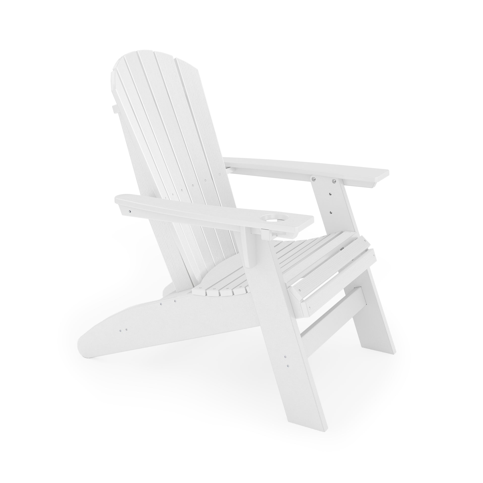 White Adirondack Chair – Sturdy HDPE Poly Lumber for Poolside, Patio, and Garden Relaxation