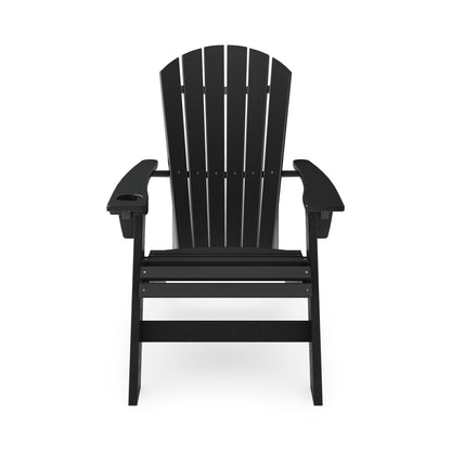 Black Adirondack Chair – Weather Resistant HDPE Poly Lumber