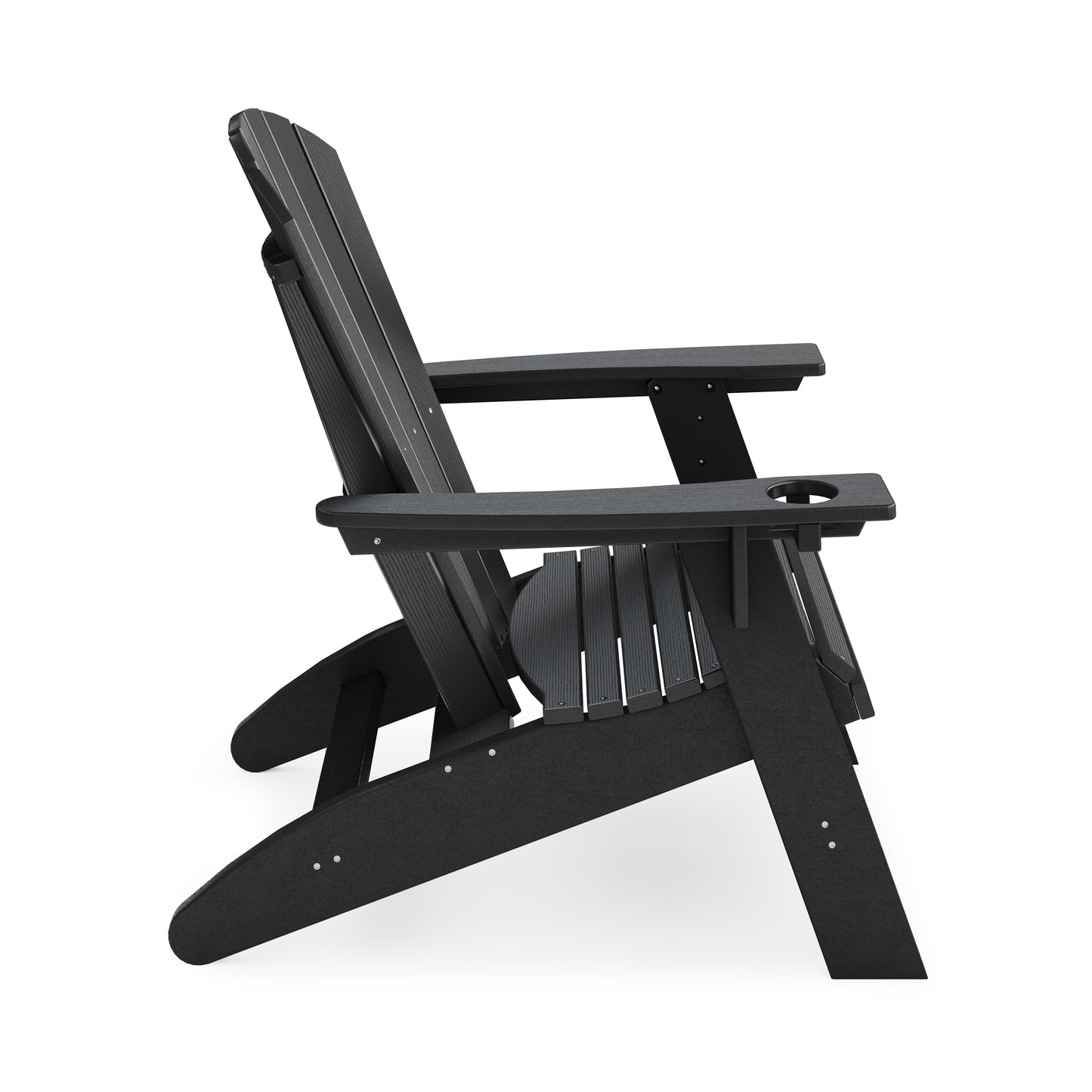 Black Adirondack Chair – Weather Resistant HDPE Poly Lumber