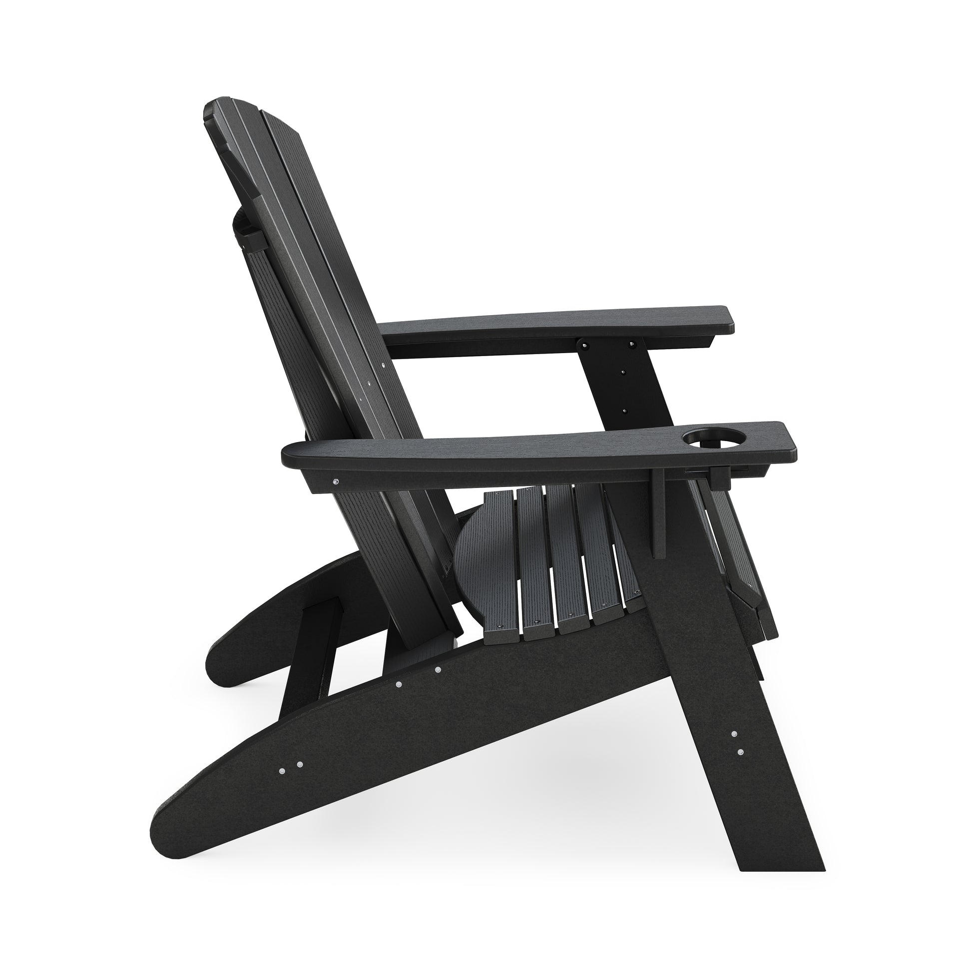 Black Adirondack Chair – Weather Resistant HDPE Poly Lumber