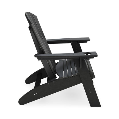 Black Adirondack Chair – Weather Resistant HDPE Poly Lumber