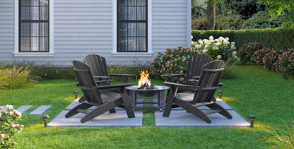 Black Adirondack Chair – Weather Resistant HDPE Poly Lumber