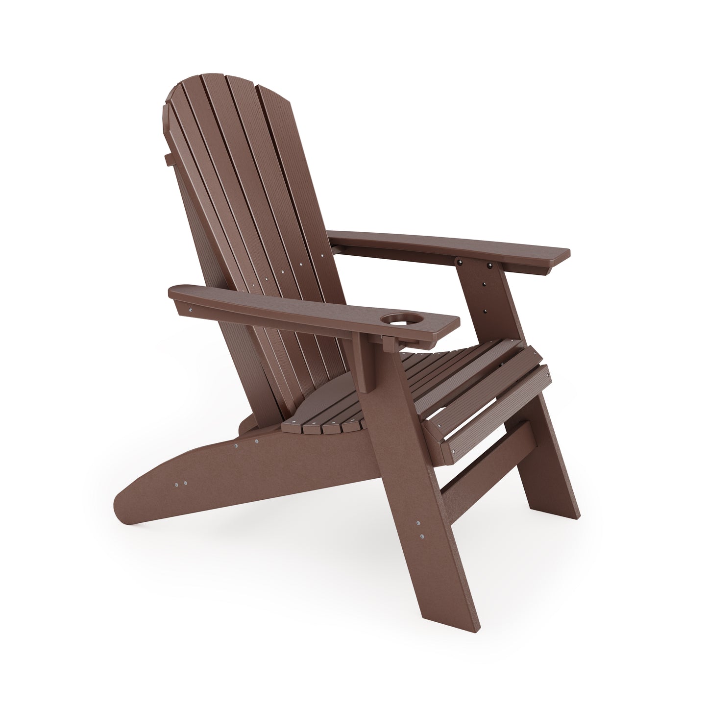 Brown Adirondack Chair – Sturdy HDPE Poly Lumber for Poolside, Patio, and Garden Relaxation