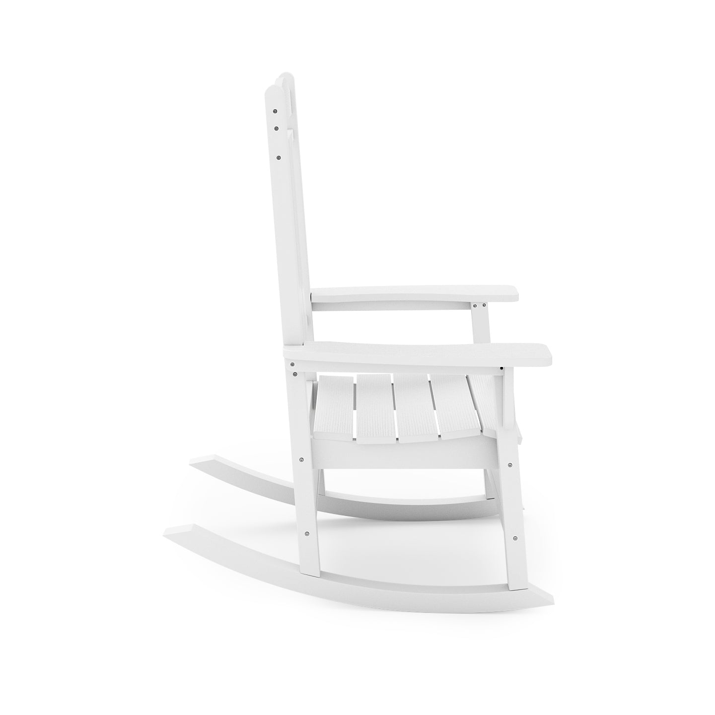 White Traditional HDPE Rocker & Glider Set for Your Garden or Porch