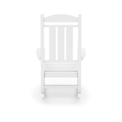 White Traditional HDPE Rocker & Glider Set for Your Garden or Porch