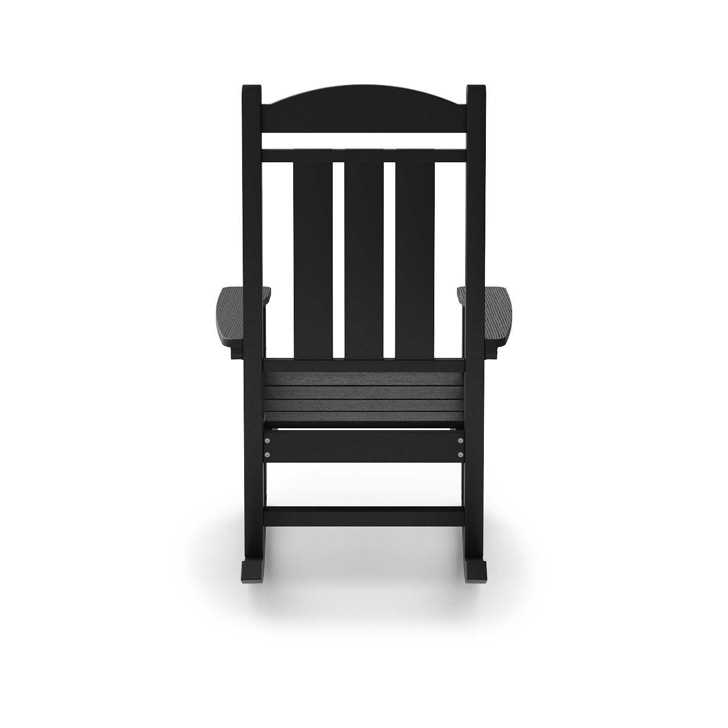Black Traditional Rocker & Glider Set - Weather Resistant HDPE