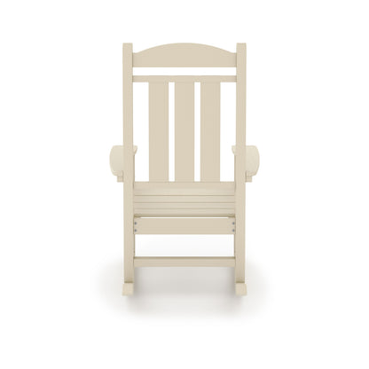 Beige Traditional Rocker Glider Set for Garden Porch Patio Seating