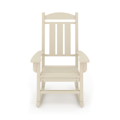 Beige Traditional Rocker Glider Set for Garden Porch Patio Seating