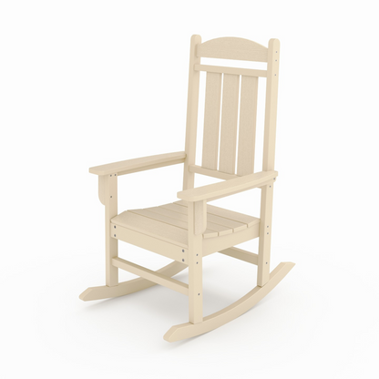 Beige Traditional Rocker Glider Set for Garden Porch Patio Seating