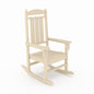 Beige Traditional Porch Rocker – Classic HDPE Poly Lumber for Porch, Patio, and Garden Comfort
