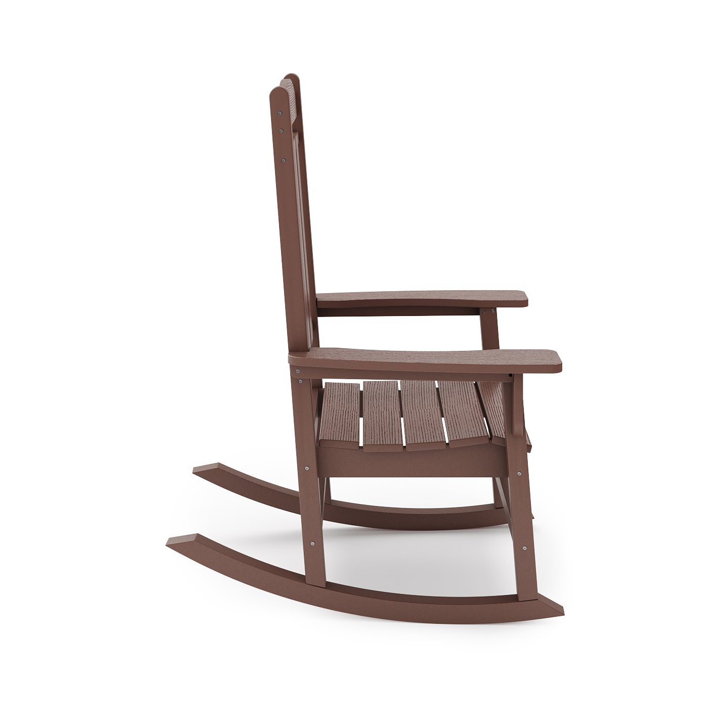 Pecan Rocker & Glider Set - Brown Weather Resistant Poly Lumber
