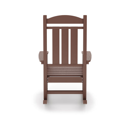 Pecan Rocker & Glider Set - Brown Weather Resistant Poly Lumber