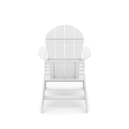 White Adirondack Chair for Poolside Relaxation | Durable HDPE Garden Seating
