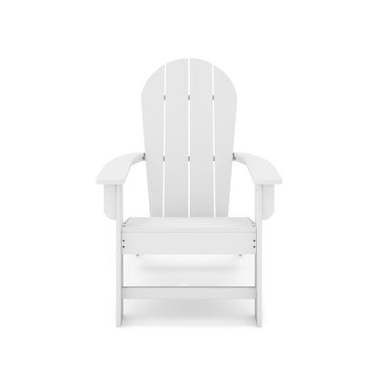 White Adirondack Chair for Poolside Relaxation | Durable HDPE Garden Seating