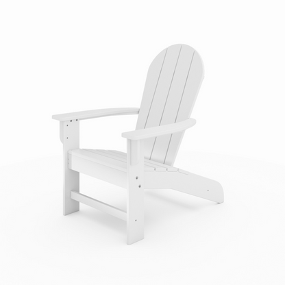 White Adirondack Chair for Poolside Relaxation | Durable HDPE Garden Seating